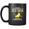 Pomeranian Never underestimate an old man with a Pomeranian 11oz Black Mug-Drinkware-Teelime | shirts-hoodies-mugs