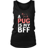 Pug Shirt - a Pug is my bff- Dog Lover Gift-T-shirt-Teelime | shirts-hoodies-mugs