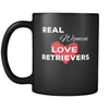 Retriever Real Women Love Retrievers 11oz Black Mug-Drinkware-Teelime | shirts-hoodies-mugs