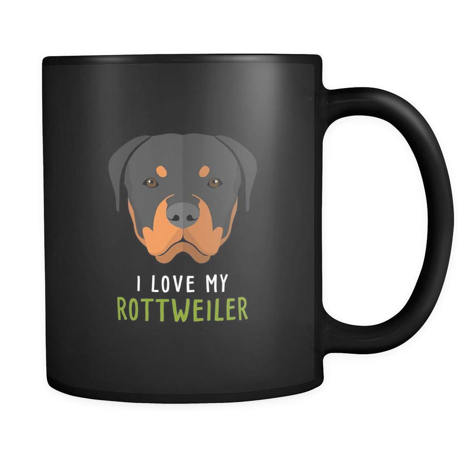Rottweiler I love my Rottweiler 11oz Black Mug-Drinkware-Teelime | shirts-hoodies-mugs