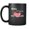 Rottweiler Real Women Love Rottweilers 11oz Black Mug-Drinkware-Teelime | shirts-hoodies-mugs