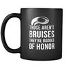 Rugby Those aren't bruises they're badges of honor 11oz Black Mug-Drinkware-Teelime | shirts-hoodies-mugs