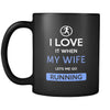 Running - I love it when my wife lets me go Running - 11oz Black Mug-Drinkware-Teelime | shirts-hoodies-mugs