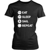 Sailing - Eat Sleep Sail Repeat - Sailer Hobby Shirt-T-shirt-Teelime | shirts-hoodies-mugs