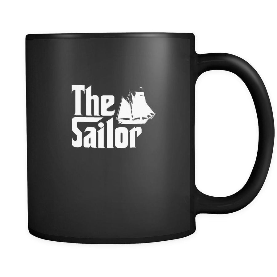 Sailing The Sailor 11oz Black Mug-Drinkware-Teelime | shirts-hoodies-mugs