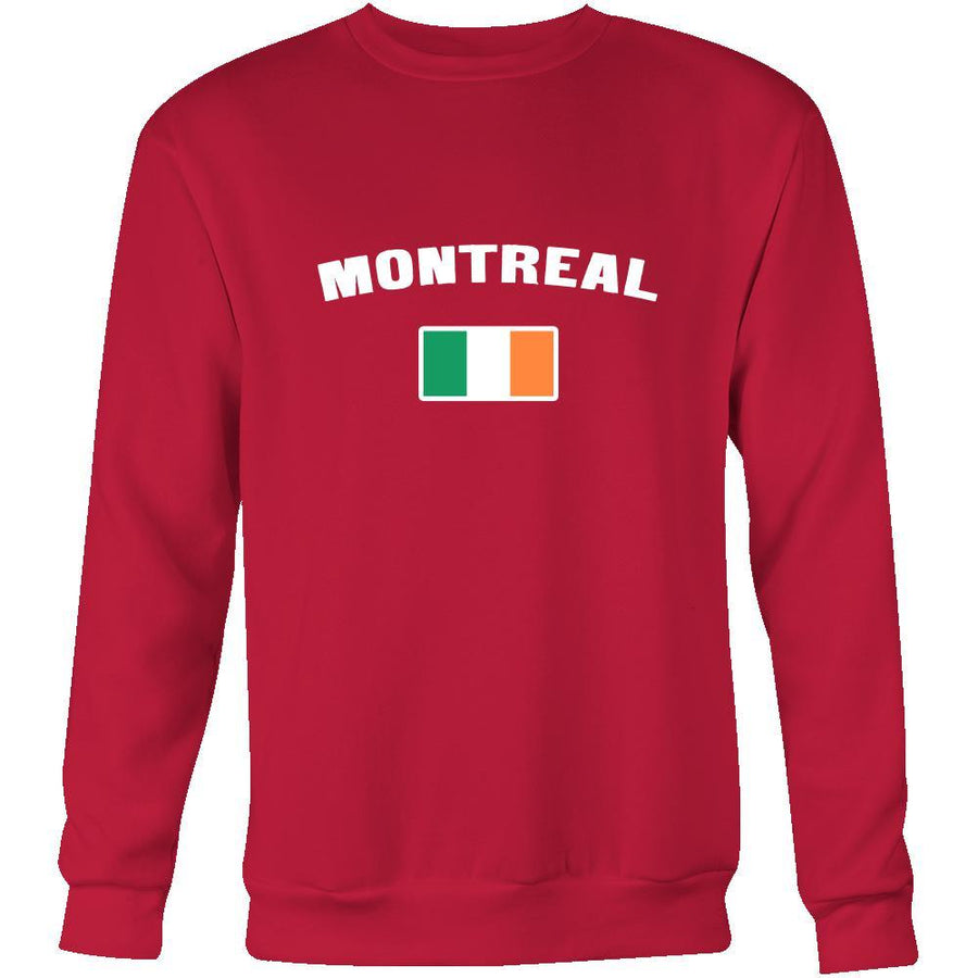 Saint Patrick's Day - " Montreal Canada Irish  Flag " - custom made apparel.