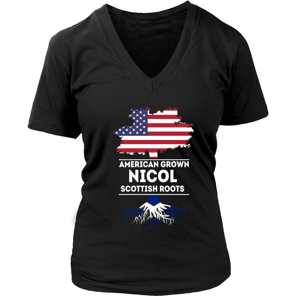 Scottish T-shirts - American grown Nicol Scottish roots-T-shirt-Teelime | shirts-hoodies-mugs
