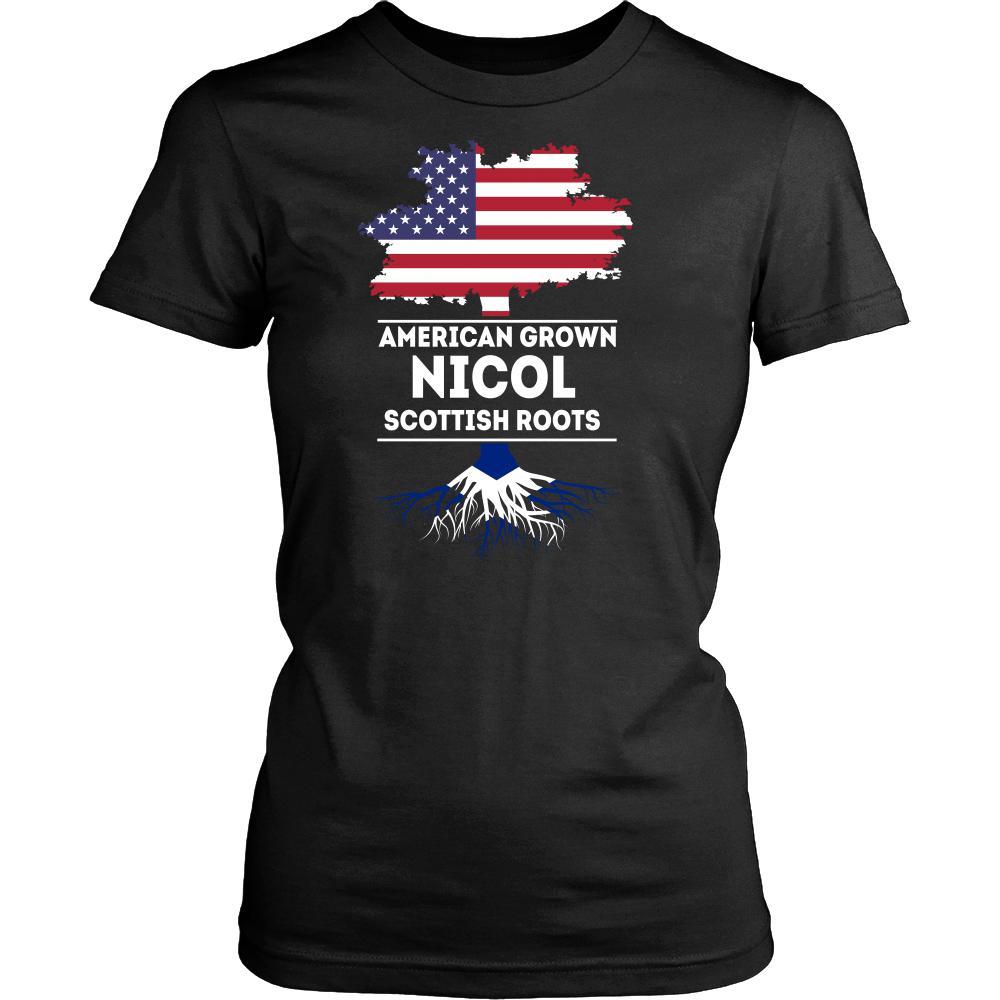 Scottish T-shirts - American grown Nicol Scottish roots-T-shirt-Teelime | shirts-hoodies-mugs