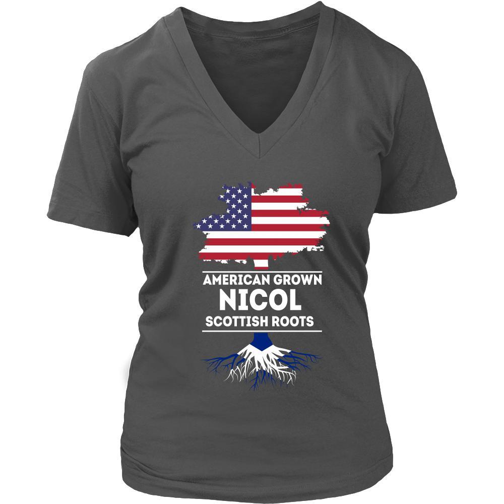 Scottish T-shirts - American grown Nicol Scottish roots-T-shirt-Teelime | shirts-hoodies-mugs