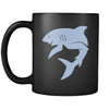 Shark Animal Illustration 11oz Black Mug-Drinkware-Teelime | shirts-hoodies-mugs