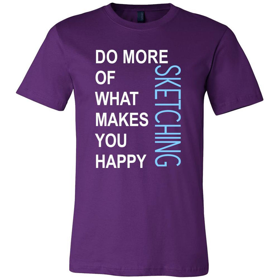 Sketching Shirt - Do more of what makes you happy Sketching- Hobby Gift-T-shirt-Teelime | shirts-hoodies-mugs