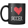 Soccer I Love Soccer 11oz Black Mug-Drinkware-Teelime | shirts-hoodies-mugs