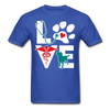 Vet Tech T Shirt - Veterinarian Love dog v. Teal Unisex T-Shirt-Unisex Classic T-Shirt | Fruit of the Loom 3930-Teelime | shirts-hoodies-mugs