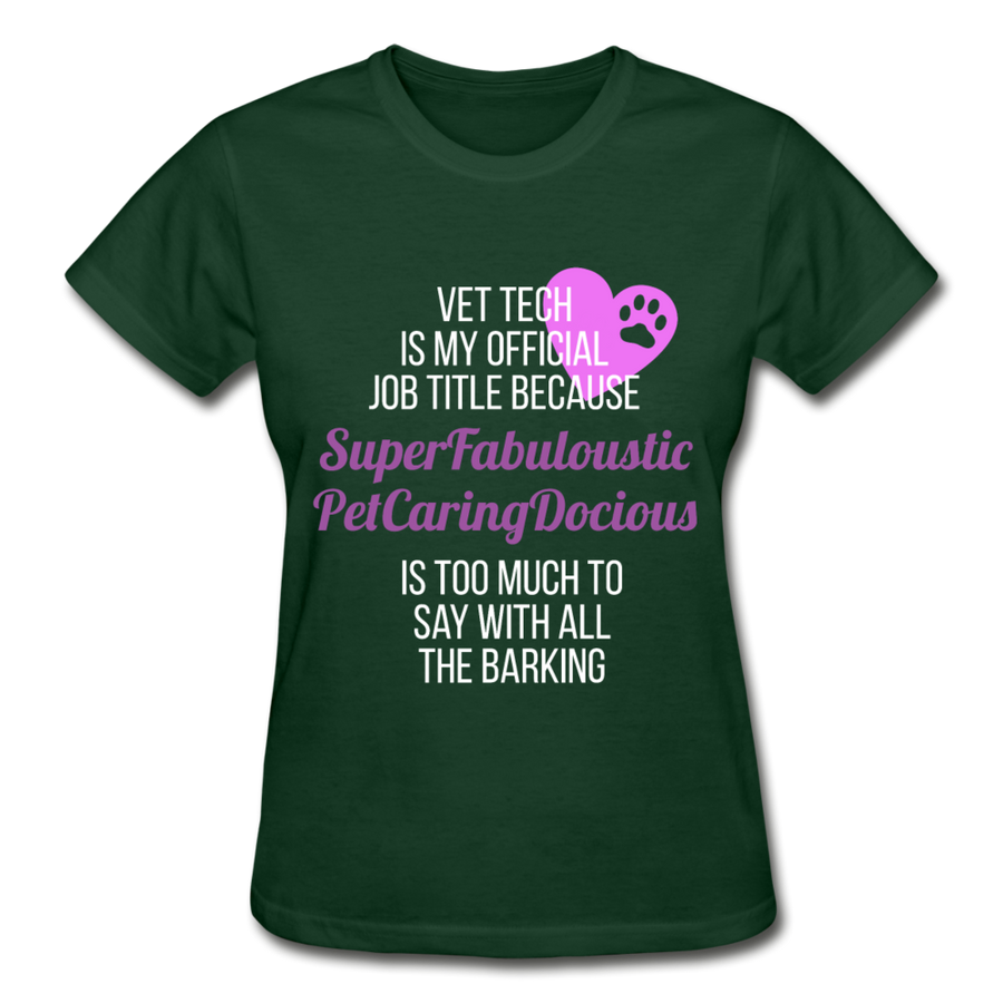 Vet Tech Super Fabuloustic Pet Caring Gildan Ultra Cotton Ladies T-Shirt-Ultra Cotton Ladies T-Shirt | Gildan G200L-Teelime | shirts-hoodies-mugs