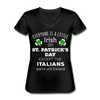 Everyone is a little Irish, except Italians Women's V-Neck T-Shirt-Women's V-Neck T-Shirt | Fruit of the Loom L39VR-Teelime | shirts-hoodies-mugs