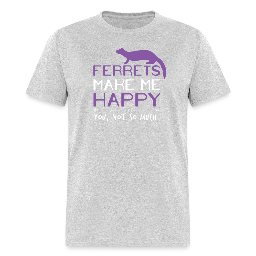 Ferrets Make Me Happy Unisex Classic T-Shirt-Unisex Classic T-Shirt | Fruit of the Loom 3930-Teelime | shirts-hoodies-mugs