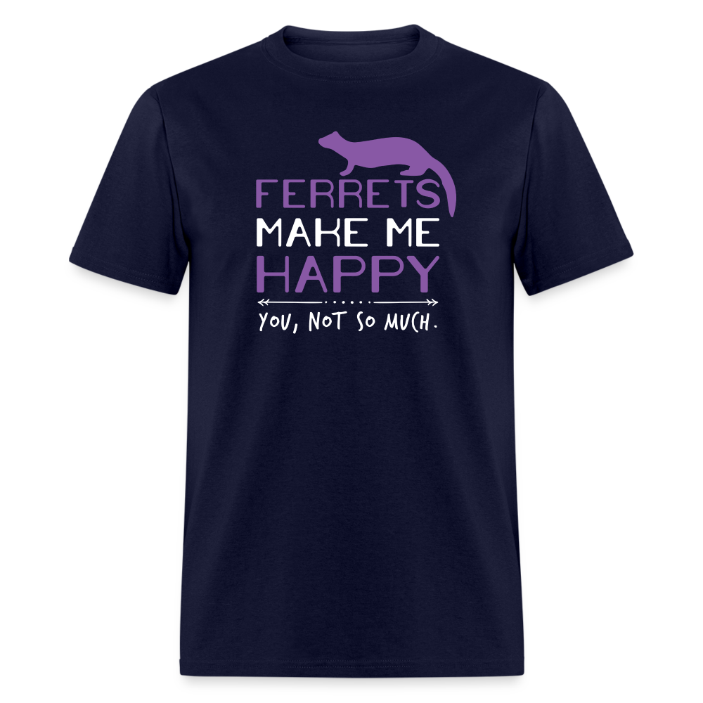 Ferrets Make Me Happy Unisex Classic T-Shirt-Unisex Classic T-Shirt | Fruit of the Loom 3930-Teelime | shirts-hoodies-mugs