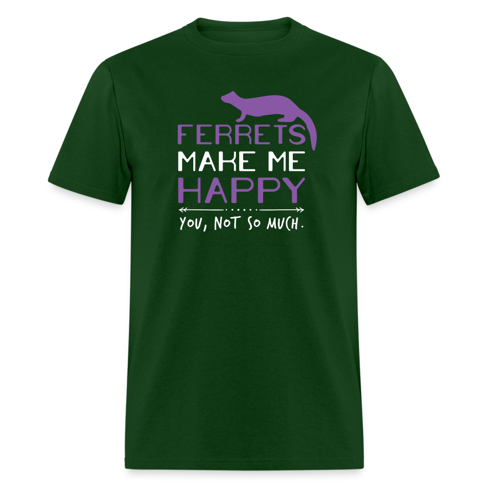 Ferrets Make Me Happy Unisex Classic T-Shirt-Unisex Classic T-Shirt | Fruit of the Loom 3930-Teelime | shirts-hoodies-mugs