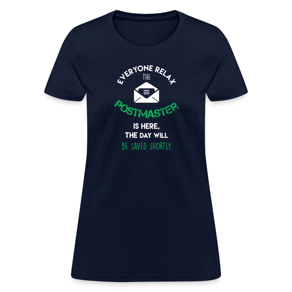 Everyone relax the Postmaster is here, the day will be save shortly Women's T-Shirt-Women's T-Shirt | Fruit of the Loom L3930R-Teelime | shirts-hoodies-mugs