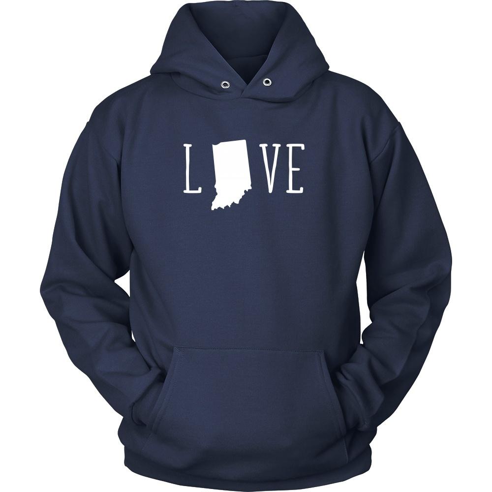 State T Shirt - Indiana Love-T-shirt-Teelime | shirts-hoodies-mugs
