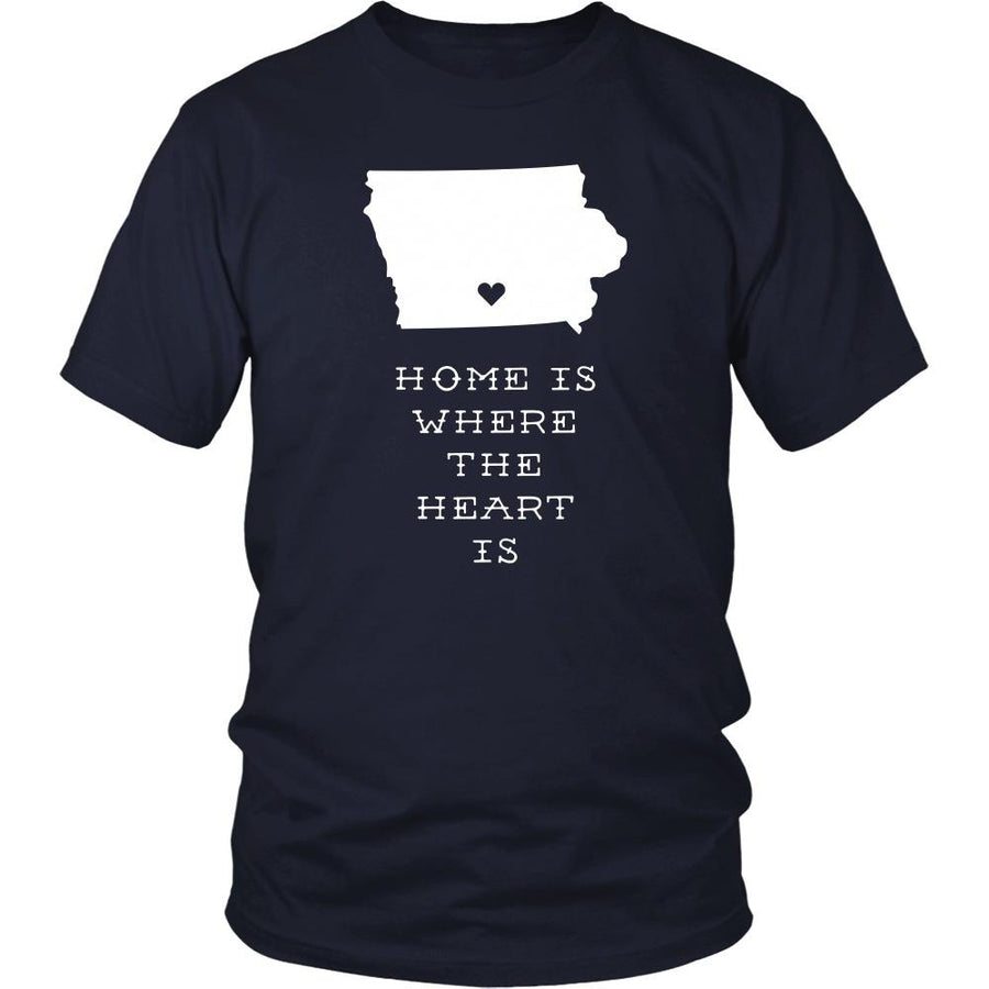State T Shirt - Iowa Home is Where the Heart is
