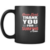 Surfing Dear Lord, thank you for Surfing Amen. 11oz Black Mug-Drinkware-Teelime | shirts-hoodies-mugs