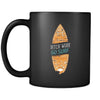 Surfing Ditch work go surf 11oz Black Mug-Drinkware-Teelime | shirts-hoodies-mugs