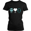 Techno T Shirt - Peace Love Techno-T-shirt-Teelime | shirts-hoodies-mugs