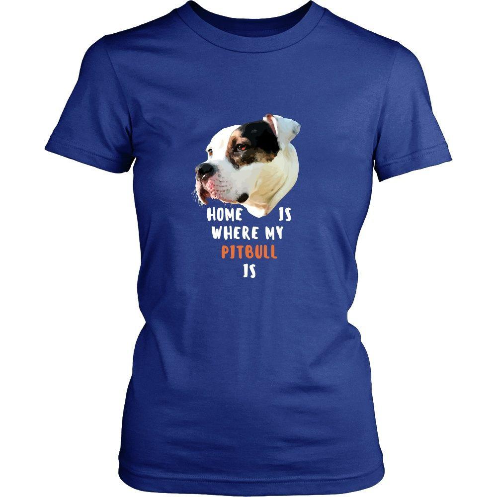 Vet T Shirt - Home is where my Pitbull is Dogs Ver .2-T-shirt-Teelime | shirts-hoodies-mugs