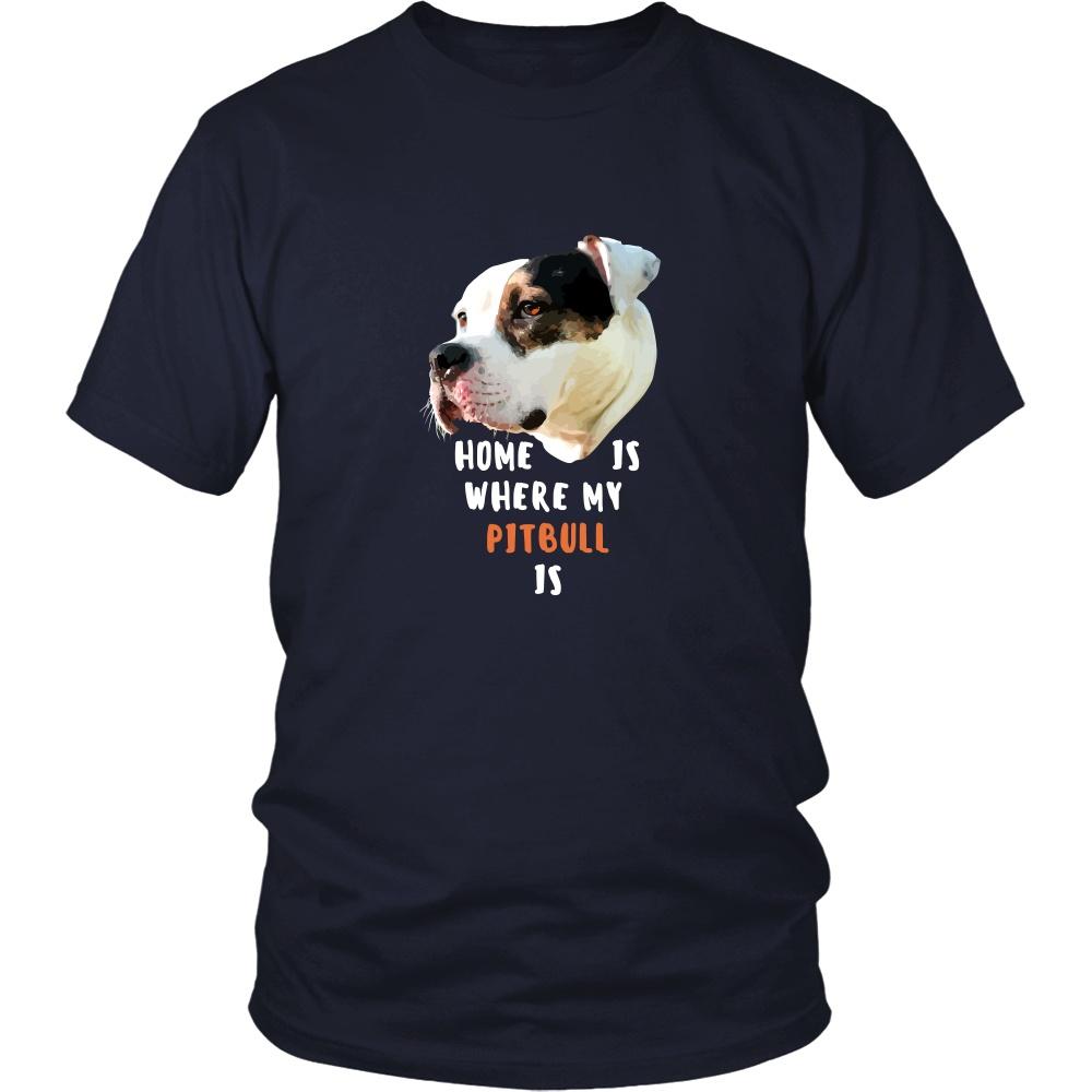 Vet T Shirt - Home is where my Pitbull is Dogs Ver .2-T-shirt-Teelime | shirts-hoodies-mugs