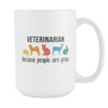 Veterinary coffee mug - Veterinarian because people are gross-Drinkware-Teelime | shirts-hoodies-mugs