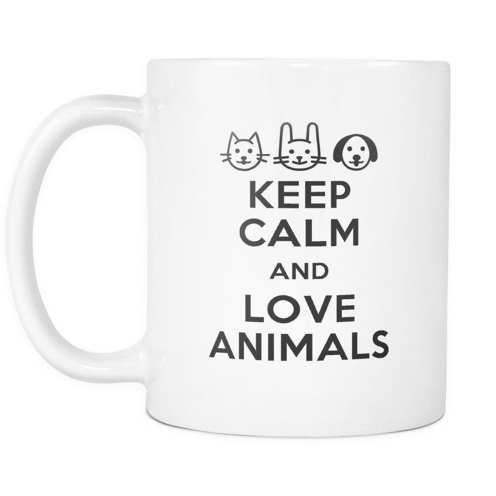 Veterinary Mug - Keep calm and Love animals-Drinkware-Teelime | shirts-hoodies-mugs