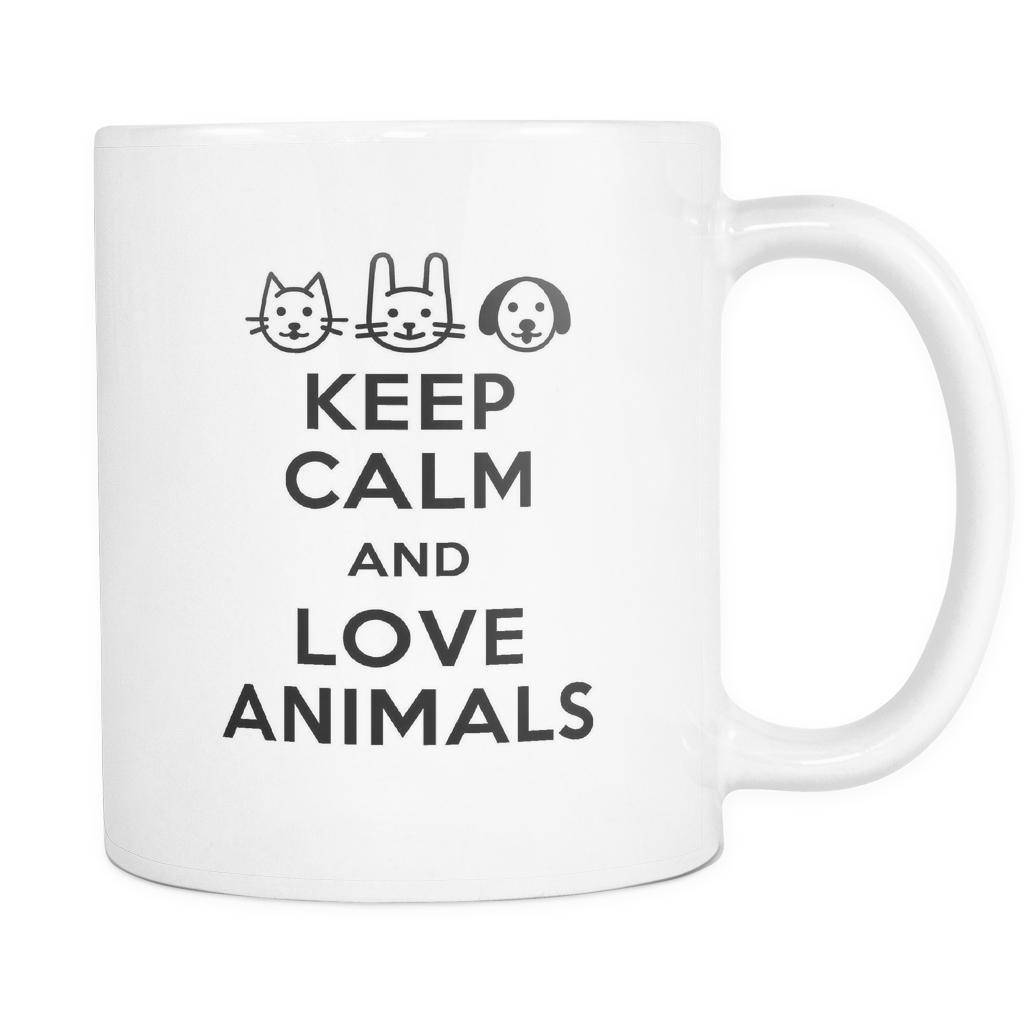 Veterinary Mug - Keep calm and Love animals-Drinkware-Teelime | shirts-hoodies-mugs