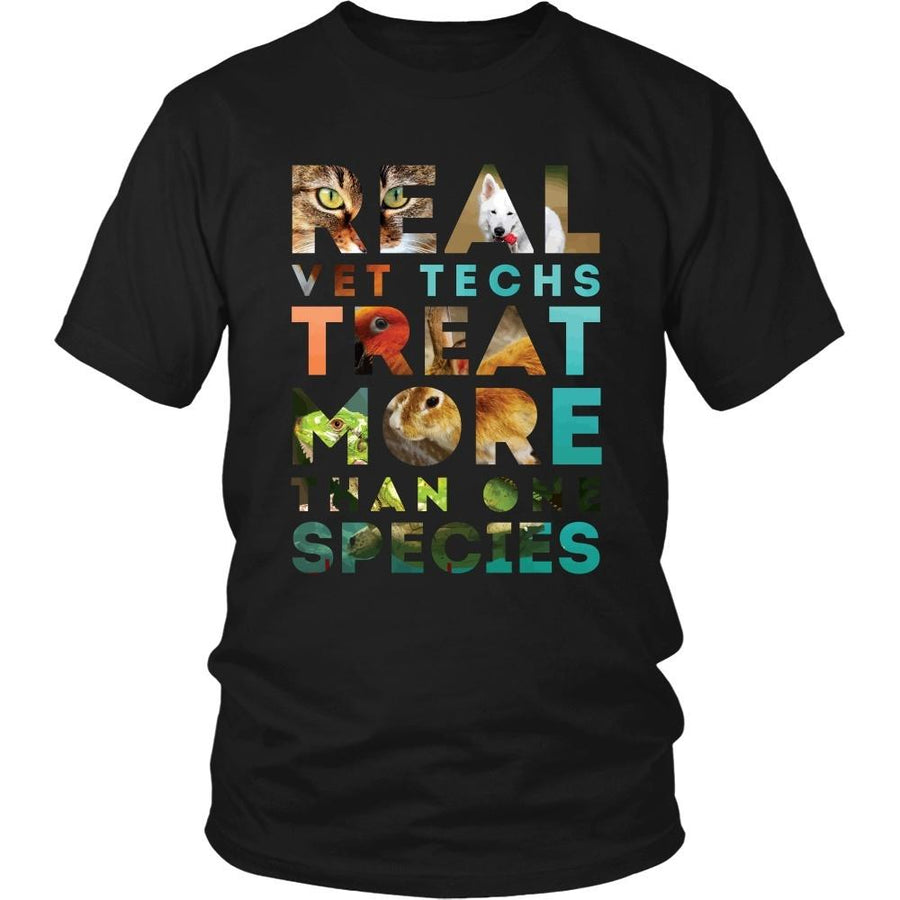 Veterinary T Shirt - Real Vet Techs treat more than one species-T-shirt-Teelime | shirts-hoodies-mugs
