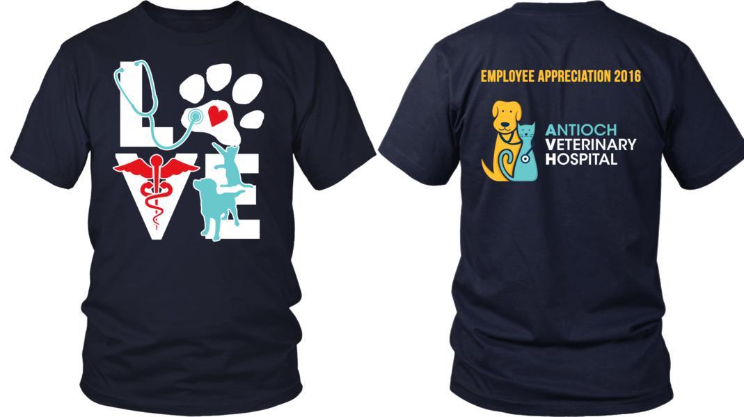 Veterinary T shirts - Love Еmployee Appreciation 2016 Antioch Veterinary Hospital-T-shirt-Teelime | shirts-hoodies-mugs