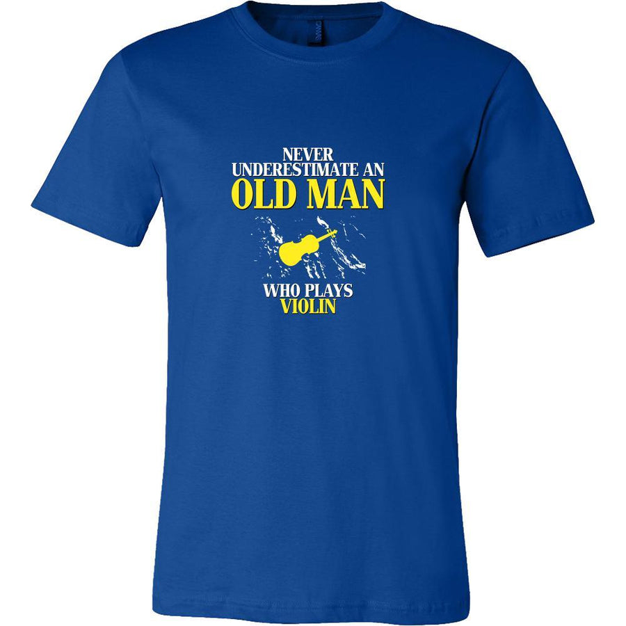 Violin Shirt - Never underestimate an old man who plays violin Grandfather Hobby Gift-T-shirt-Teelime | shirts-hoodies-mugs