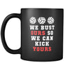 Volleyball We bust ours so we can kick yours 11oz Black Mug-Drinkware-Teelime | shirts-hoodies-mugs