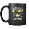 Wrestling Never underestimate an old man who knows wrestling 11oz Black Mug-Drinkware-Teelime | shirts-hoodies-mugs