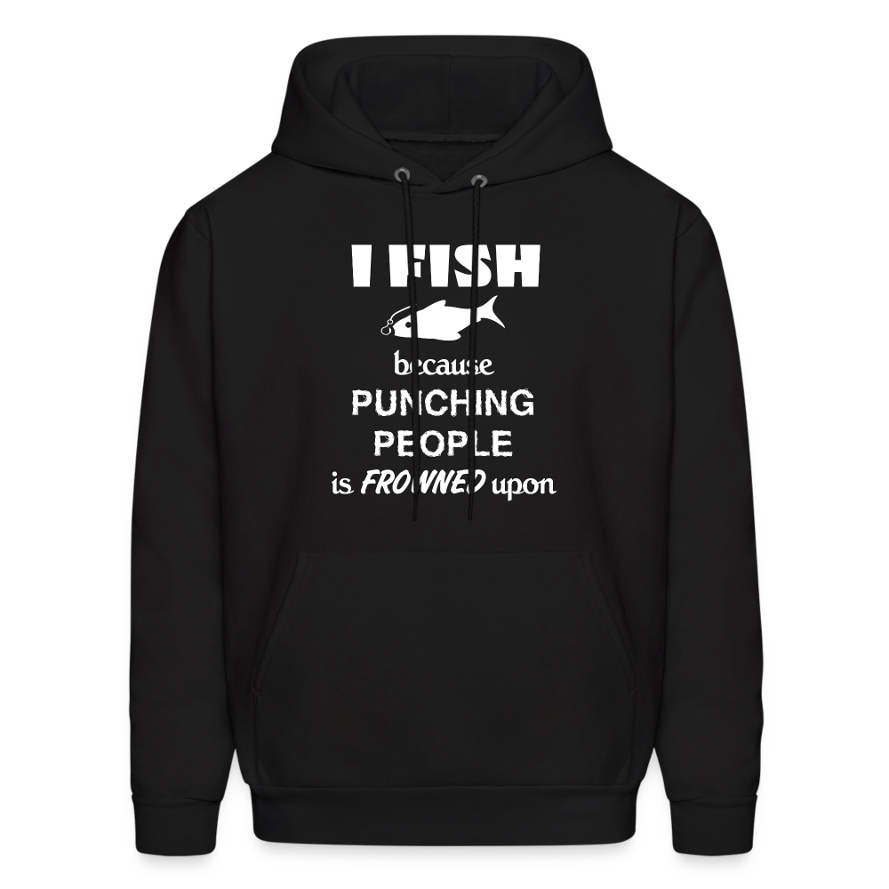 I fish because punching people is frowned upon Unisex Hoodie-Men's Hoodie | Hanes P170-Teelime | shirts-hoodies-mugs