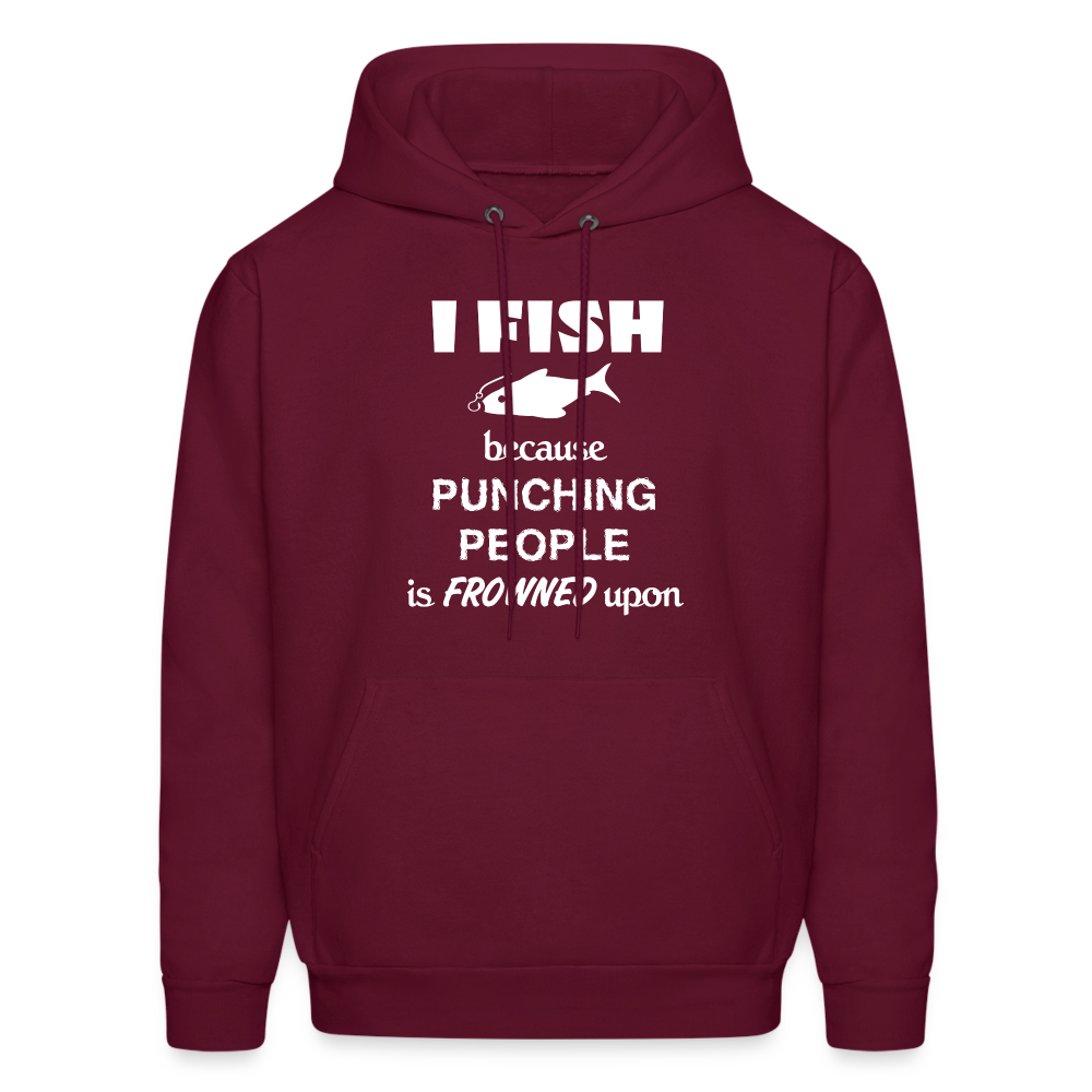 I fish because punching people is frowned upon Unisex Hoodie-Men's Hoodie | Hanes P170-Teelime | shirts-hoodies-mugs