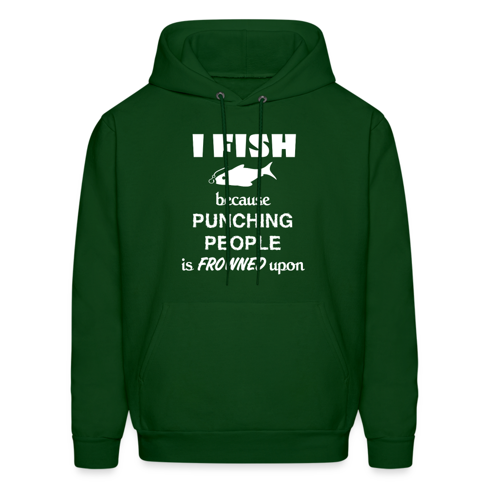 I fish because punching people is frowned upon Unisex Hoodie-Men's Hoodie | Hanes P170-Teelime | shirts-hoodies-mugs