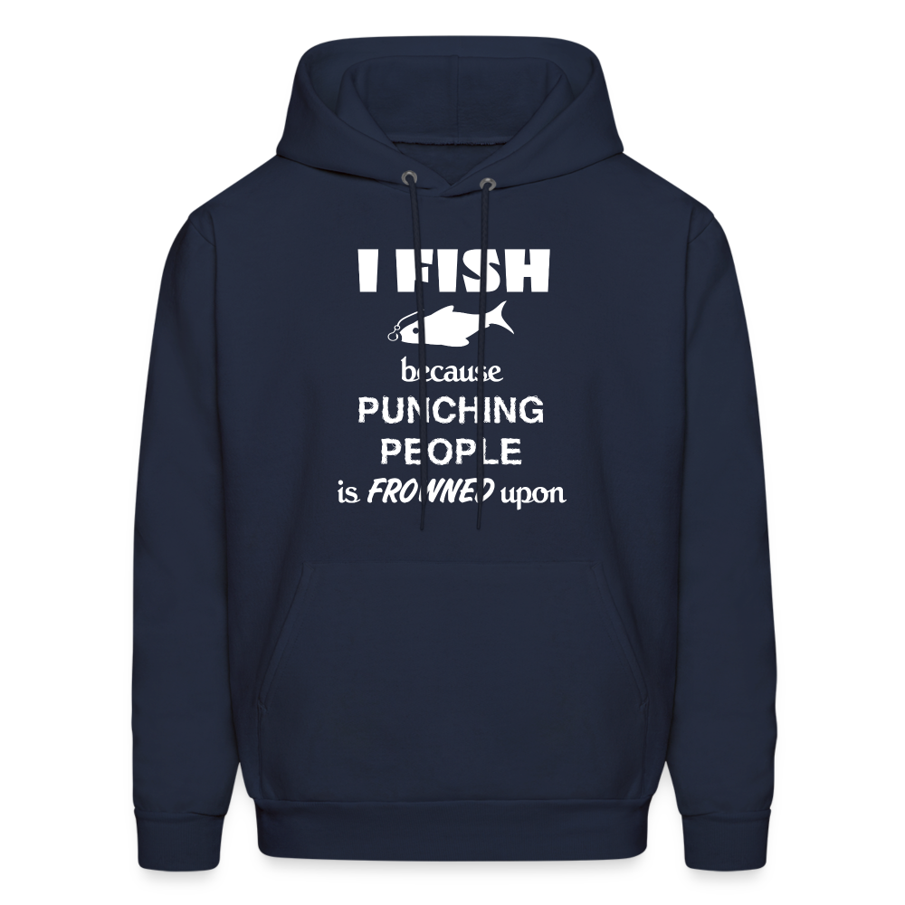 I fish because punching people is frowned upon Unisex Hoodie-Men's Hoodie | Hanes P170-Teelime | shirts-hoodies-mugs