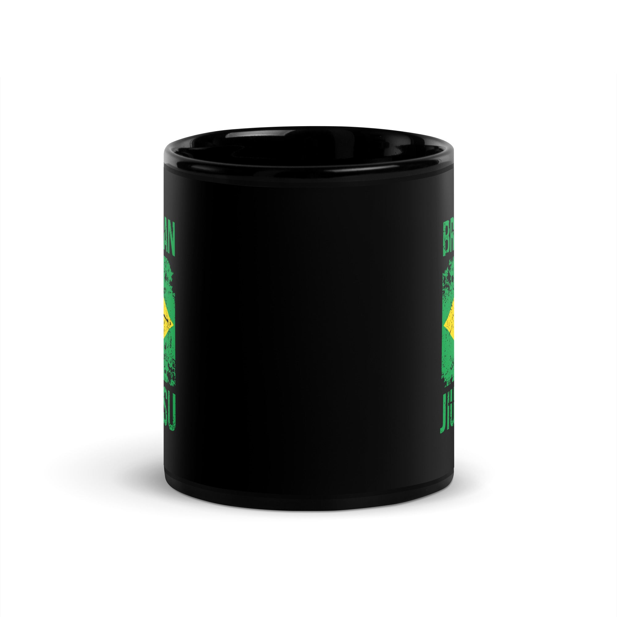 Brazilian Jiu Jitsu - BJJ Flag Black Glossy Mug-Teelime | shirts-hoodies-mugs