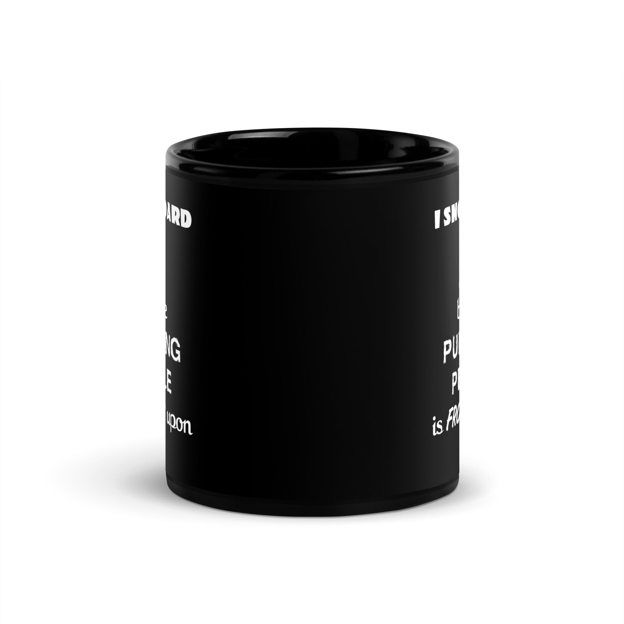 I Snowboard because punching people is frowned upon Black Glossy Mug-Teelime | shirts-hoodies-mugs