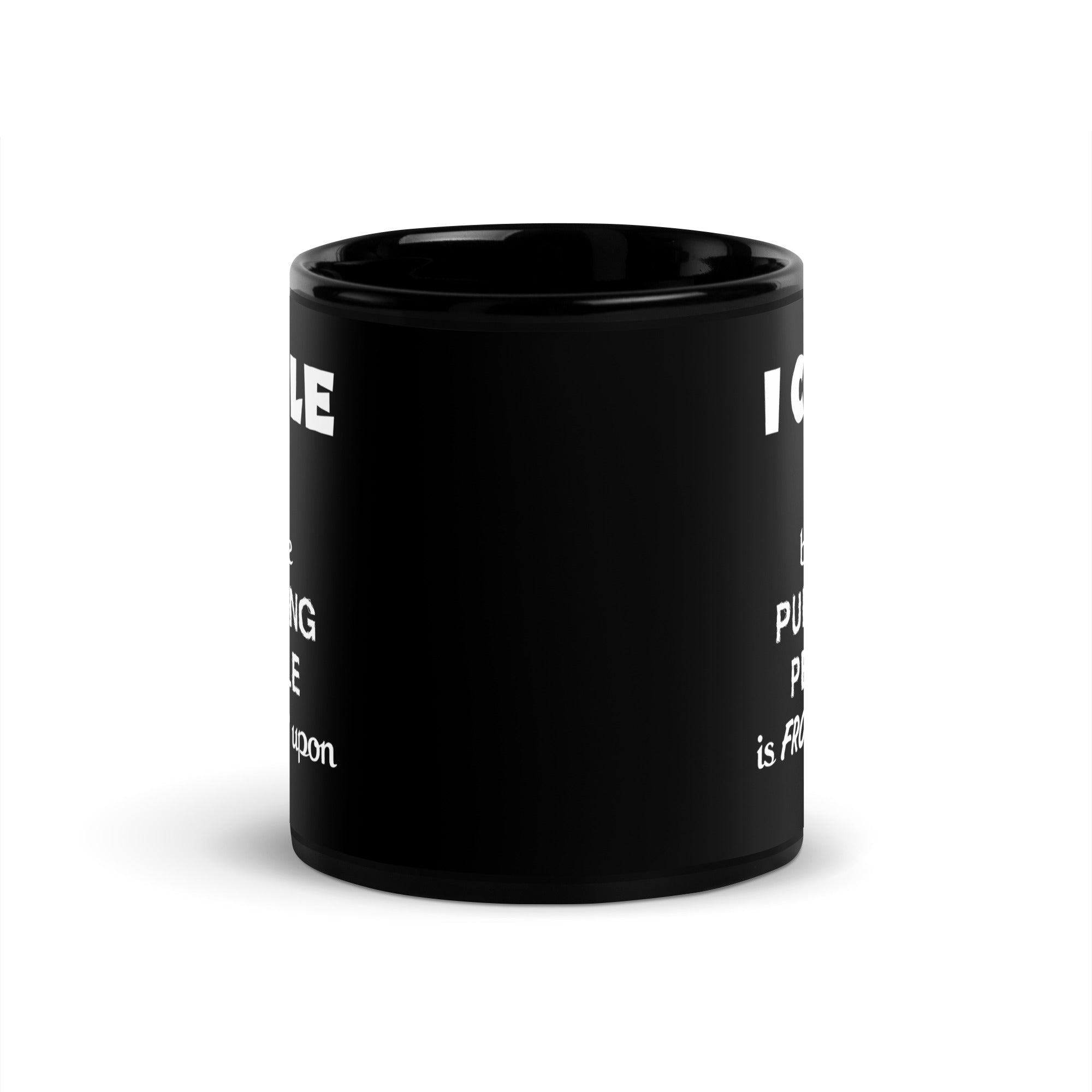 I Cycle because punching people is frowned upon Black Glossy Mug-Teelime | shirts-hoodies-mugs