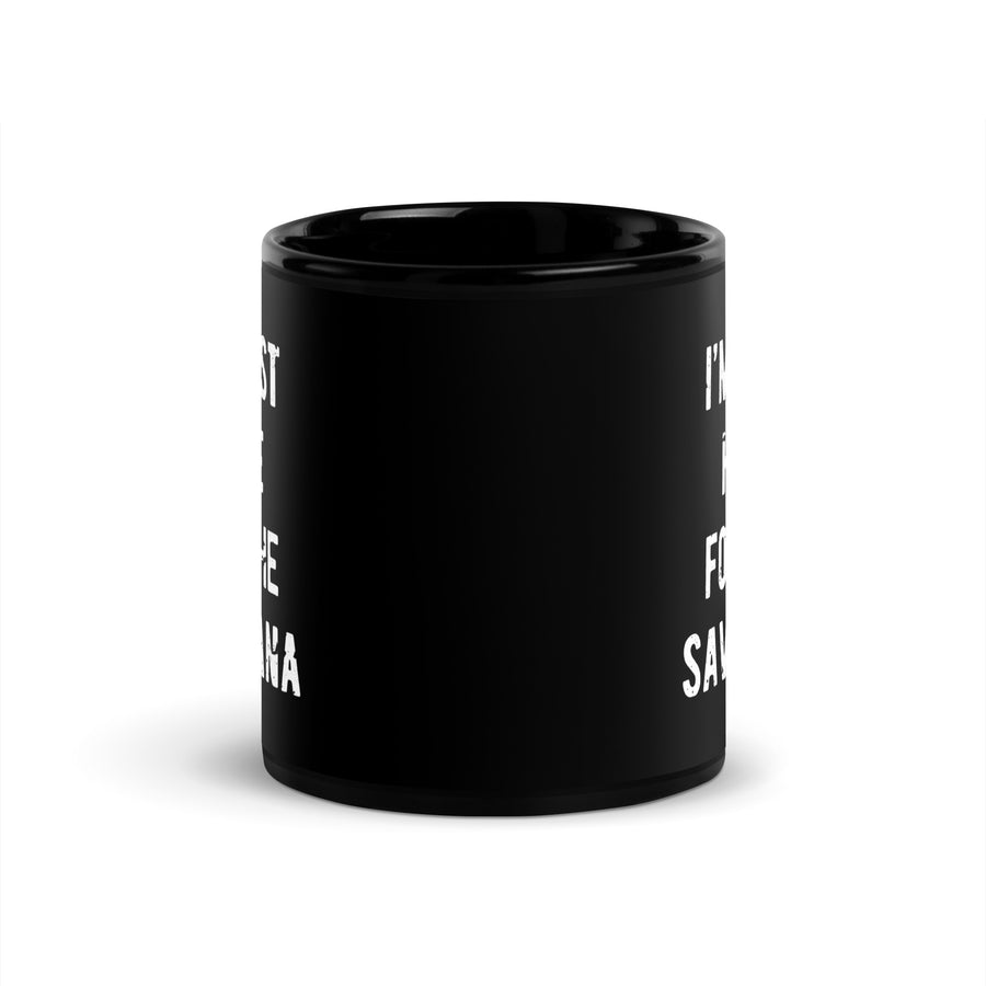 Yoga I'm just here for the Savasana Black Glossy Mug-Teelime | shirts-hoodies-mugs
