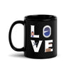 LOVE Flight attendant / Stewardess Black Glossy Mug-Teelime | shirts-hoodies-mugs