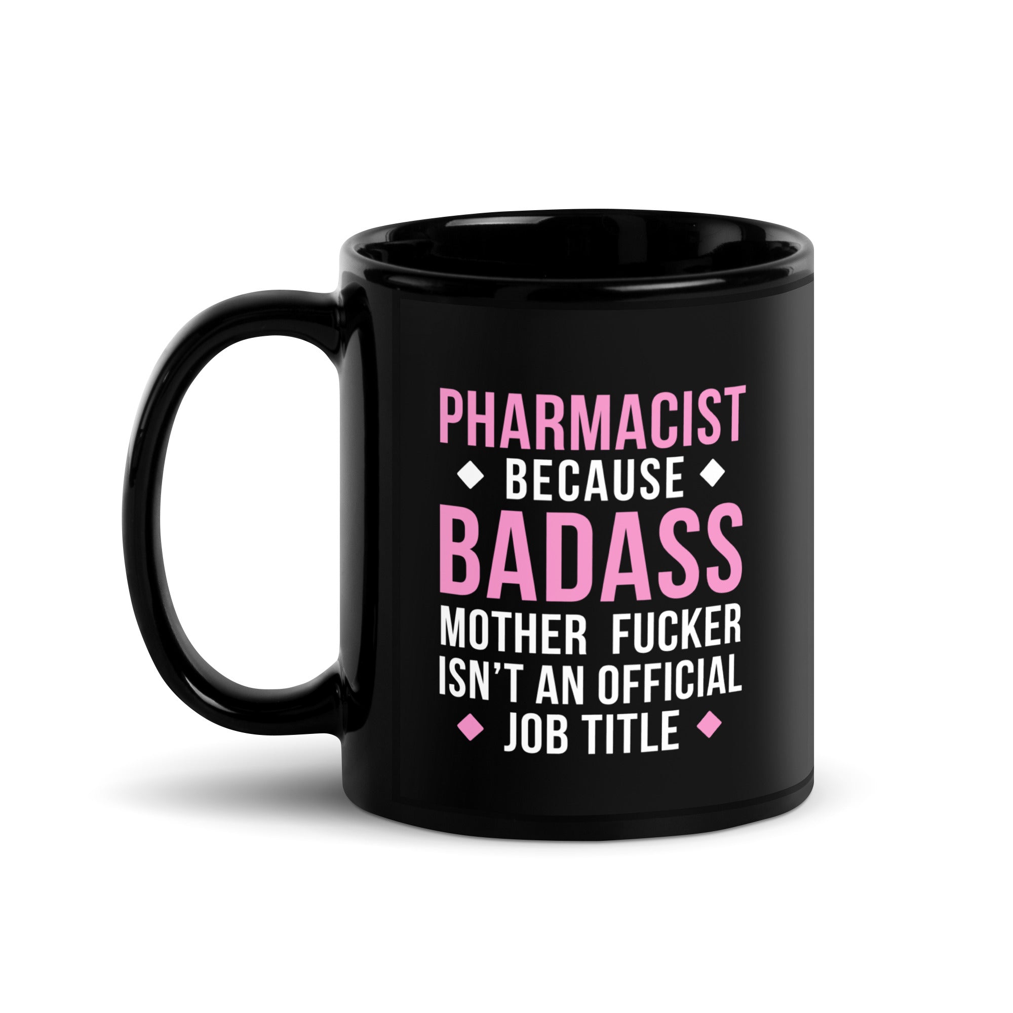 Badass Pharmacist Black Glossy Mug-Teelime | shirts-hoodies-mugs