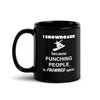 I Snowboard because punching people is frowned upon Black Glossy Mug-Teelime | shirts-hoodies-mugs