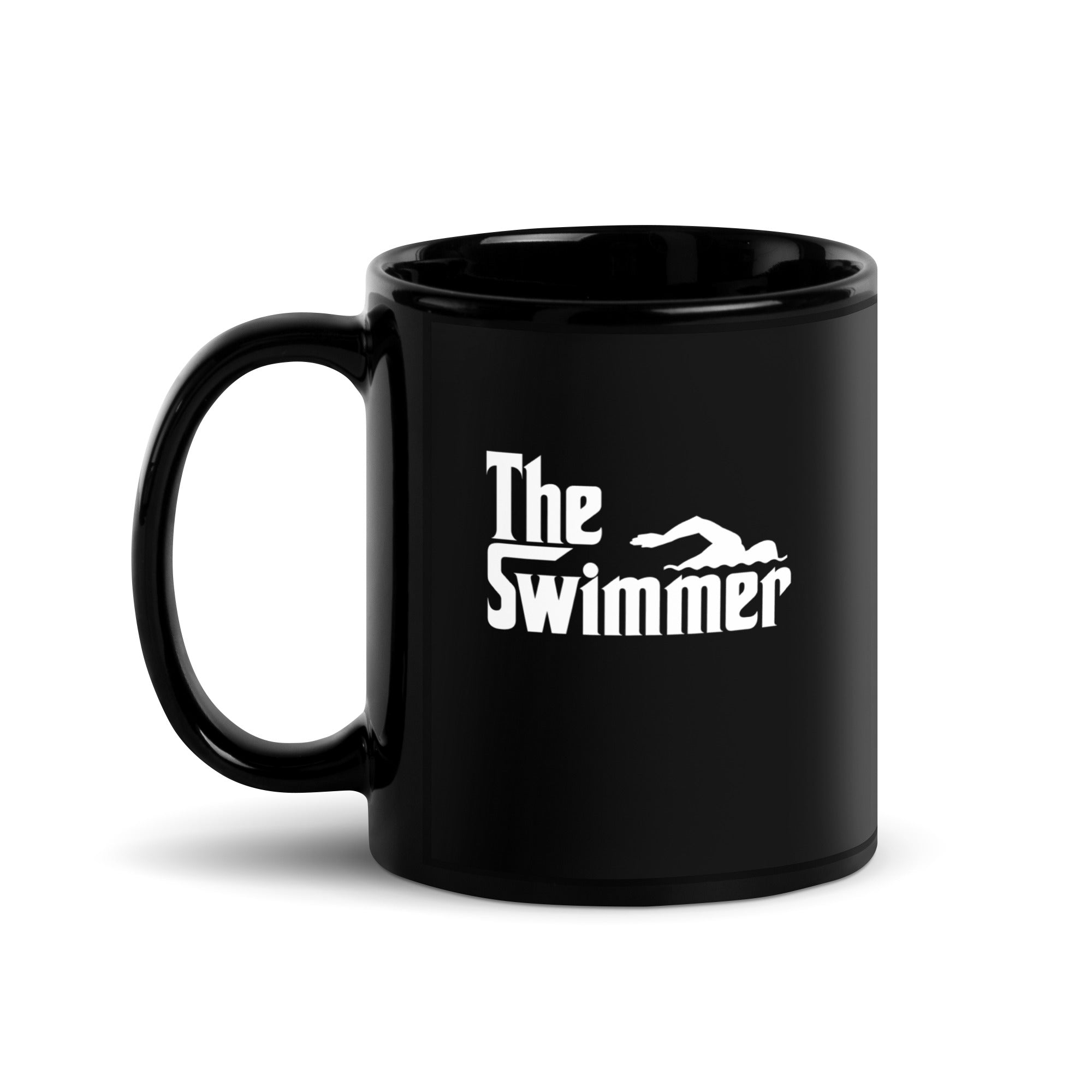 The Swimmer Black Glossy Mug-Teelime | shirts-hoodies-mugs